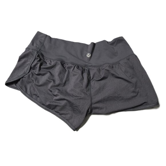 Lululemon Sz Small Women Grey Speed Up Jogging Shorts - Picture 2 of 4